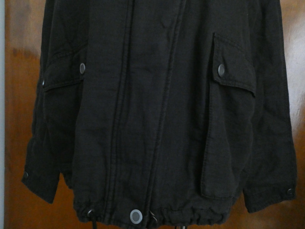 Free People women’s black soft cotton lined stylish jacket coat 
