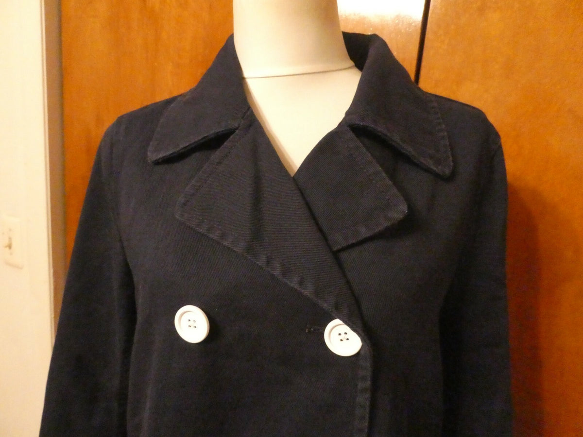 J. Crew Women’s Button Up Cotton Casual Long Blue Jacket/Coat Size 12