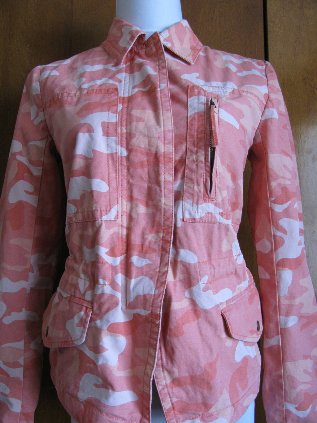 Gap women's orange white cotton blazer jacket size small NWT
