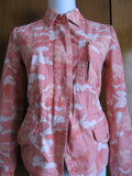 Gap women's orange white cotton blazer jacket size small NWT