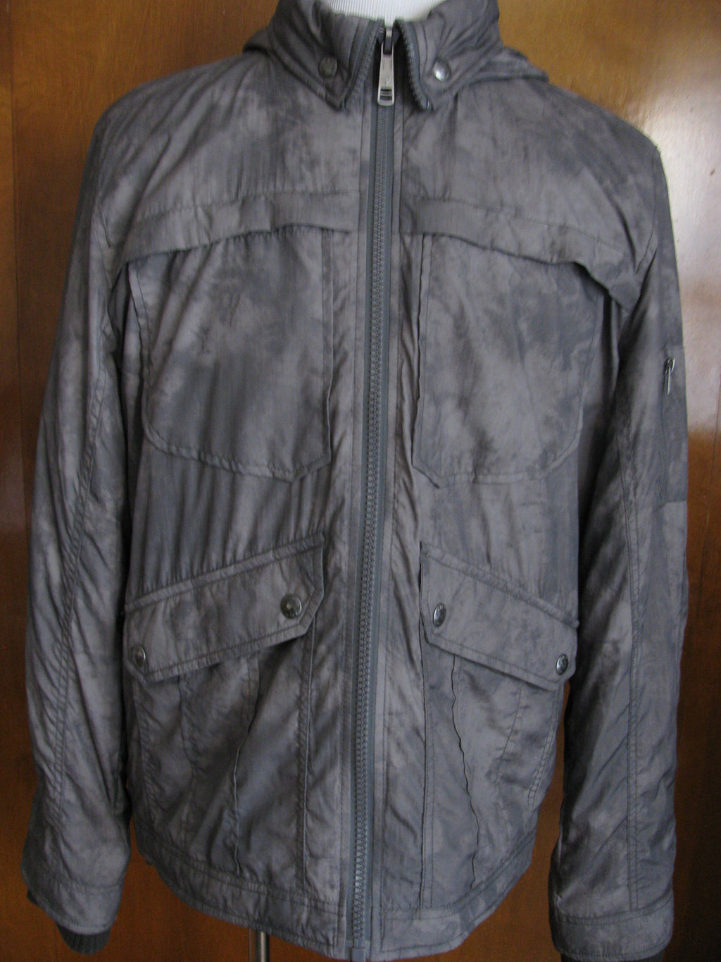Guess Men's Willow Green Hidden Hood Jacket Coat Size M, XL