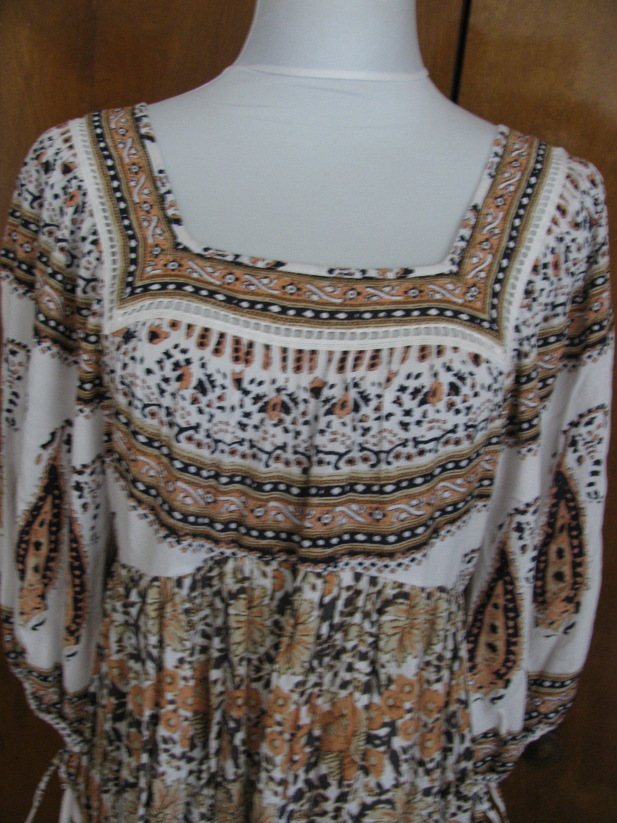 Free People women’s soft rayon ivory combo mini New dress 