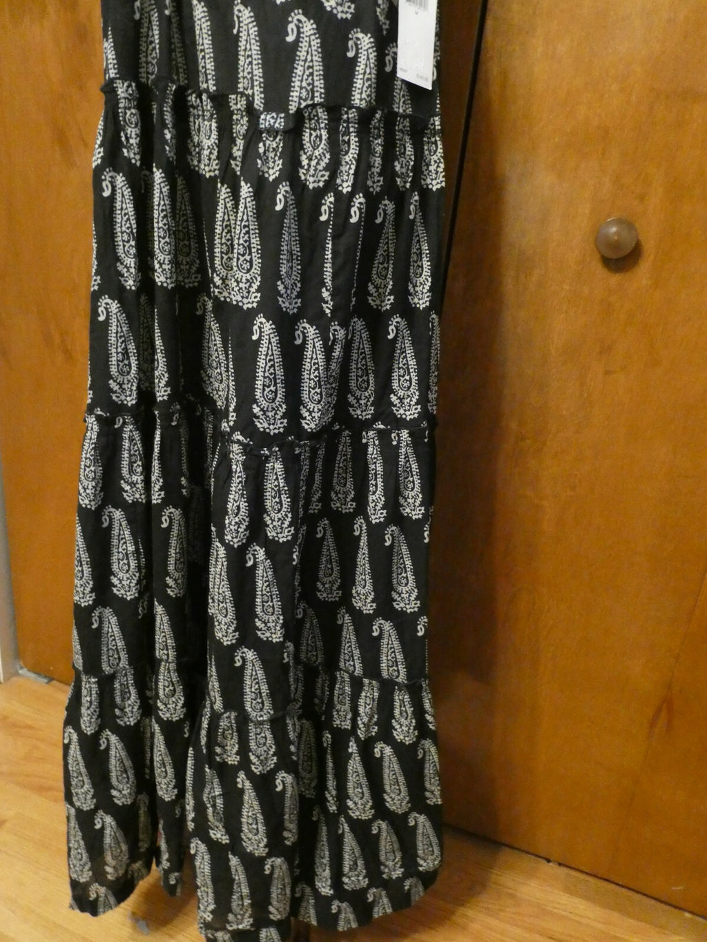 Denim & Supply women's black combo maxi cotton dress New