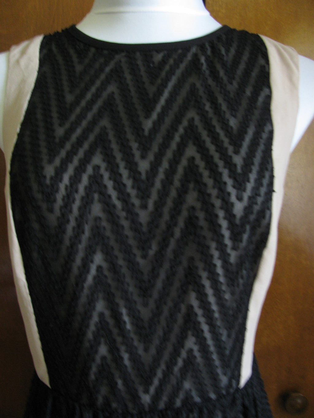 Rachel Roy women's black white mesh lined foxy lady dress size 8 New