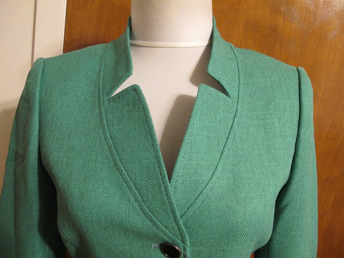 Tahari Asl Women’s green black 2 Piece Skirt Suit Size 6 new