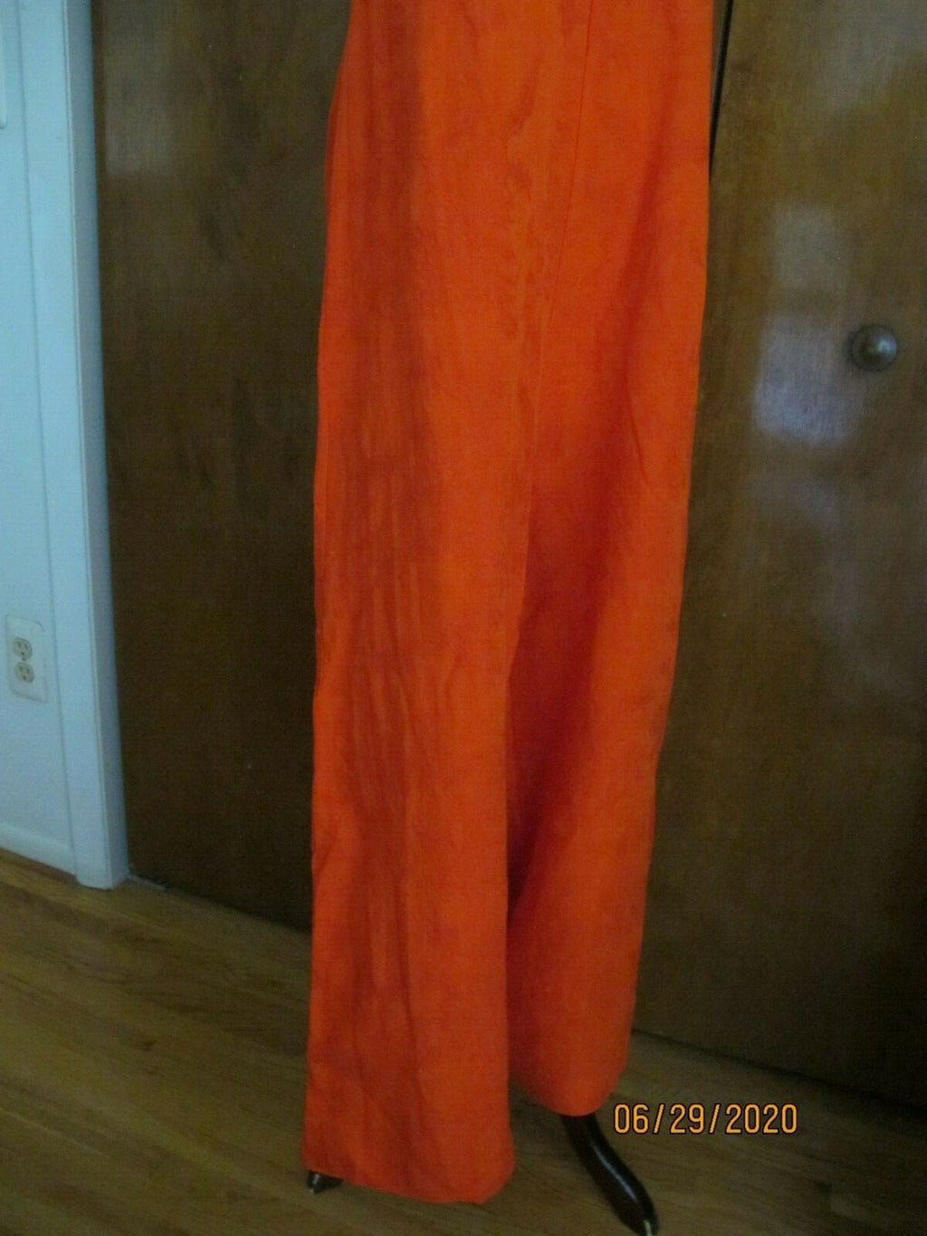 Anthropologie Elevenses Women's Red Linen Blend Jumpsuit 8