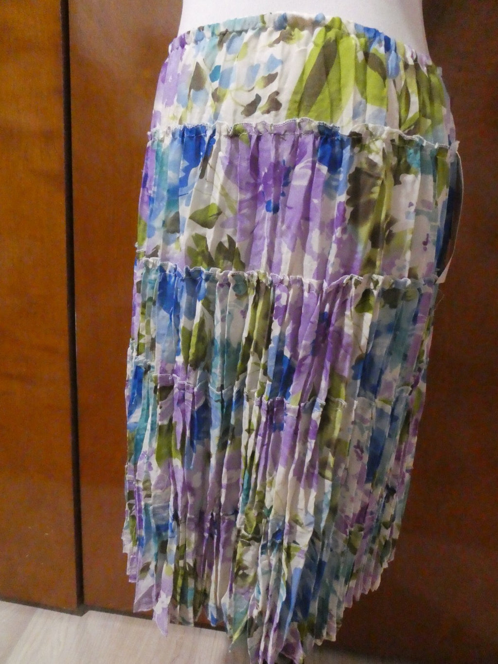 Allison Taylor Women's Multicolor Full Lined Pleated Skirt XLarge