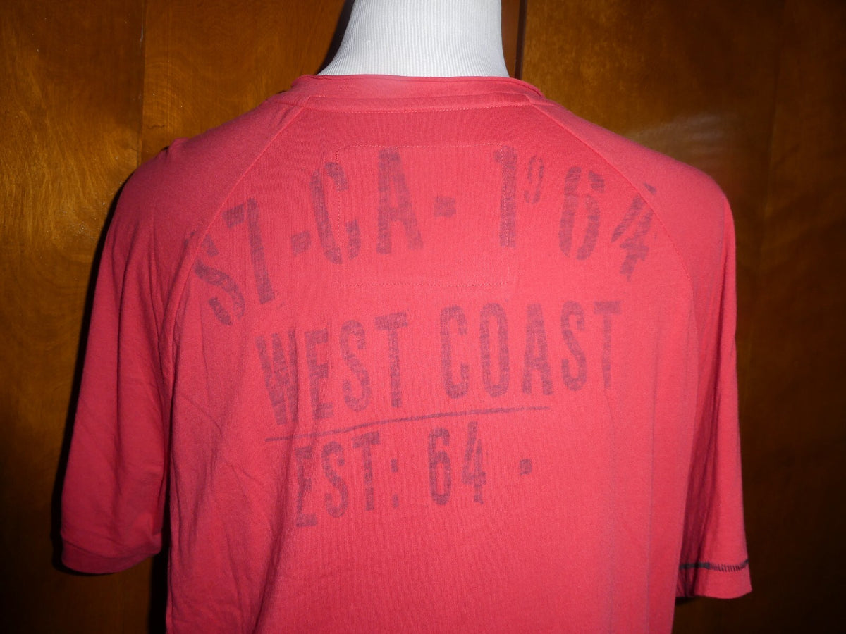 7 SEVEN men’s soft 100% cotton t-shirt red size 2XL NEW