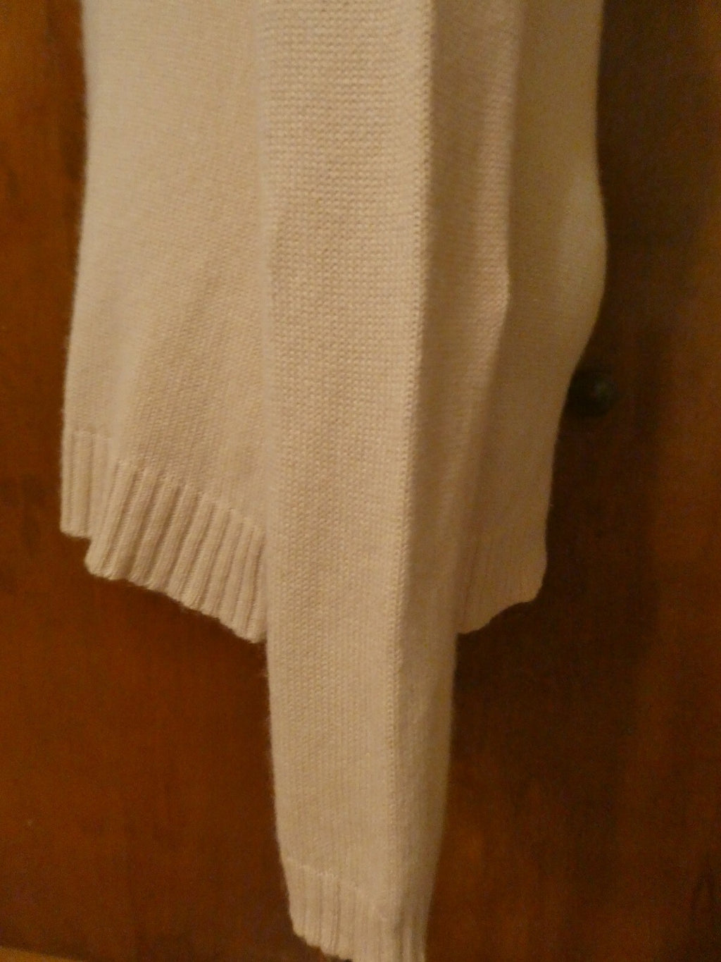 Repeat women's cream cashmere V-neck sweater size EU 40