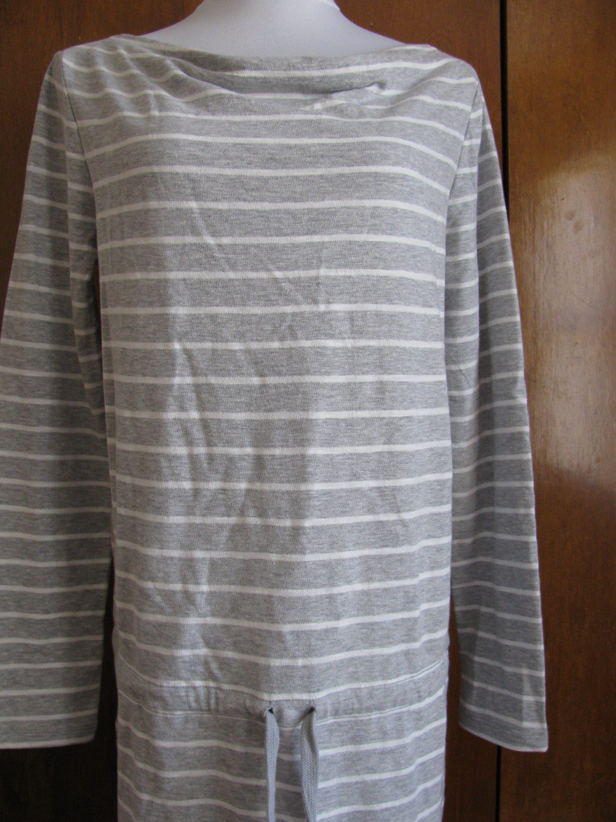 Gap Women’s Gray White Striped Cotton Dress New
