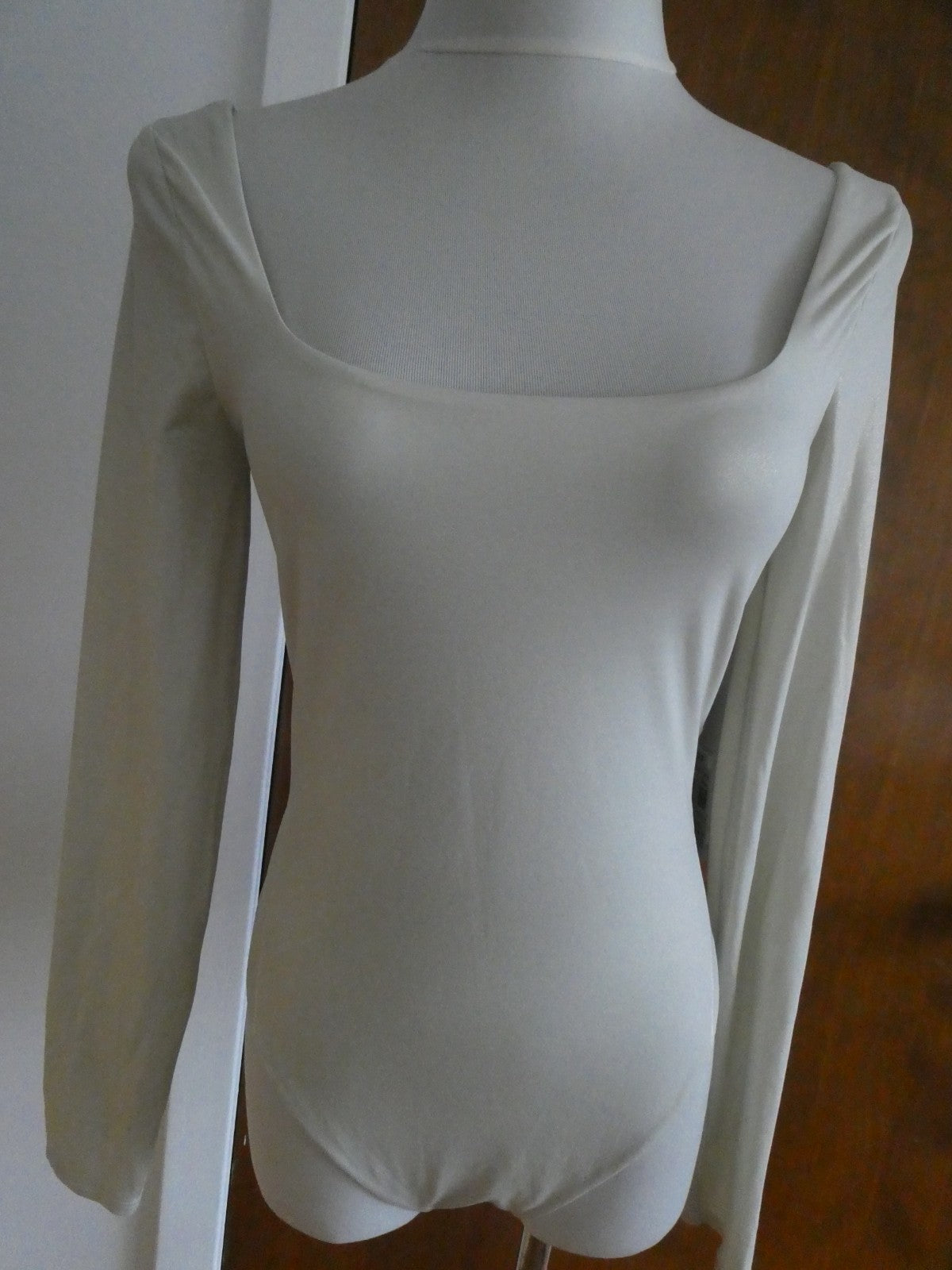 Lululemon Bodysuit Wundermost Nulu Long Sleeve Gray Soft with Subtle Shine Large