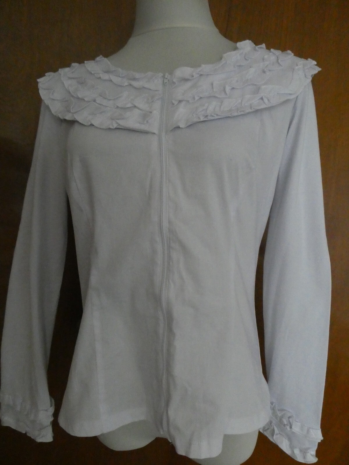 Kenar Women's Cotton Detailed Long Sleeves Tunic Top Blouse Size Large