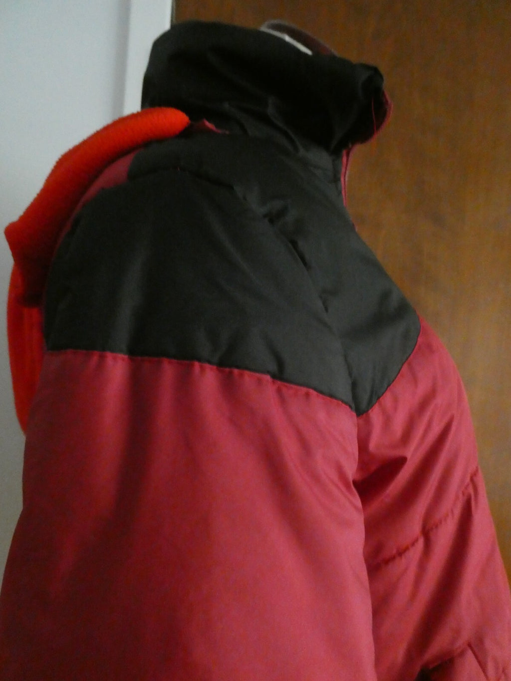 JUST Women’s Jacket Coat Red/Black Removable Hooded Size Small