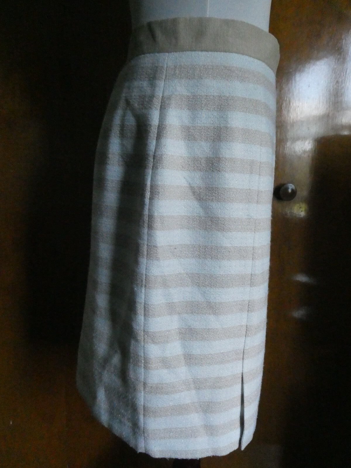Kay Unger beige women's stylish lined skirt size 14