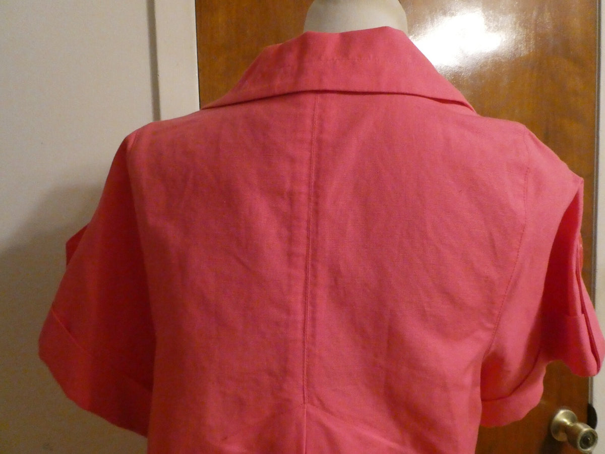 Elliott Lauren Women's Pink Linen Blazer Jacket Size 12 Style 73574