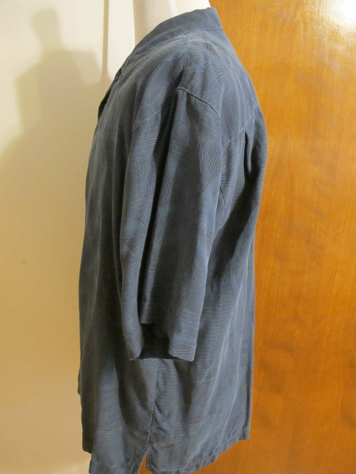 Tommy Bahama Men's Summer Silk Multi Color Blue Black Shirt Size Large 
