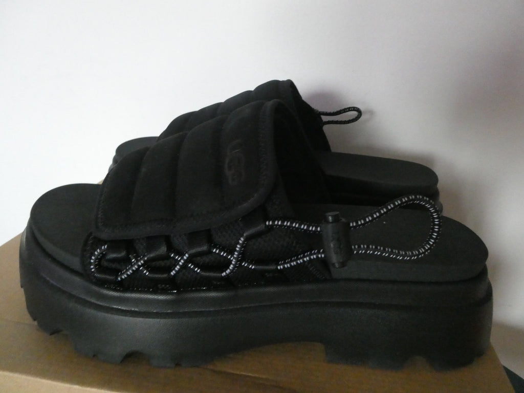 UGG Callie Platform Slide Sandals Black Women US 11 EU 42 New Chunky Lug Sole