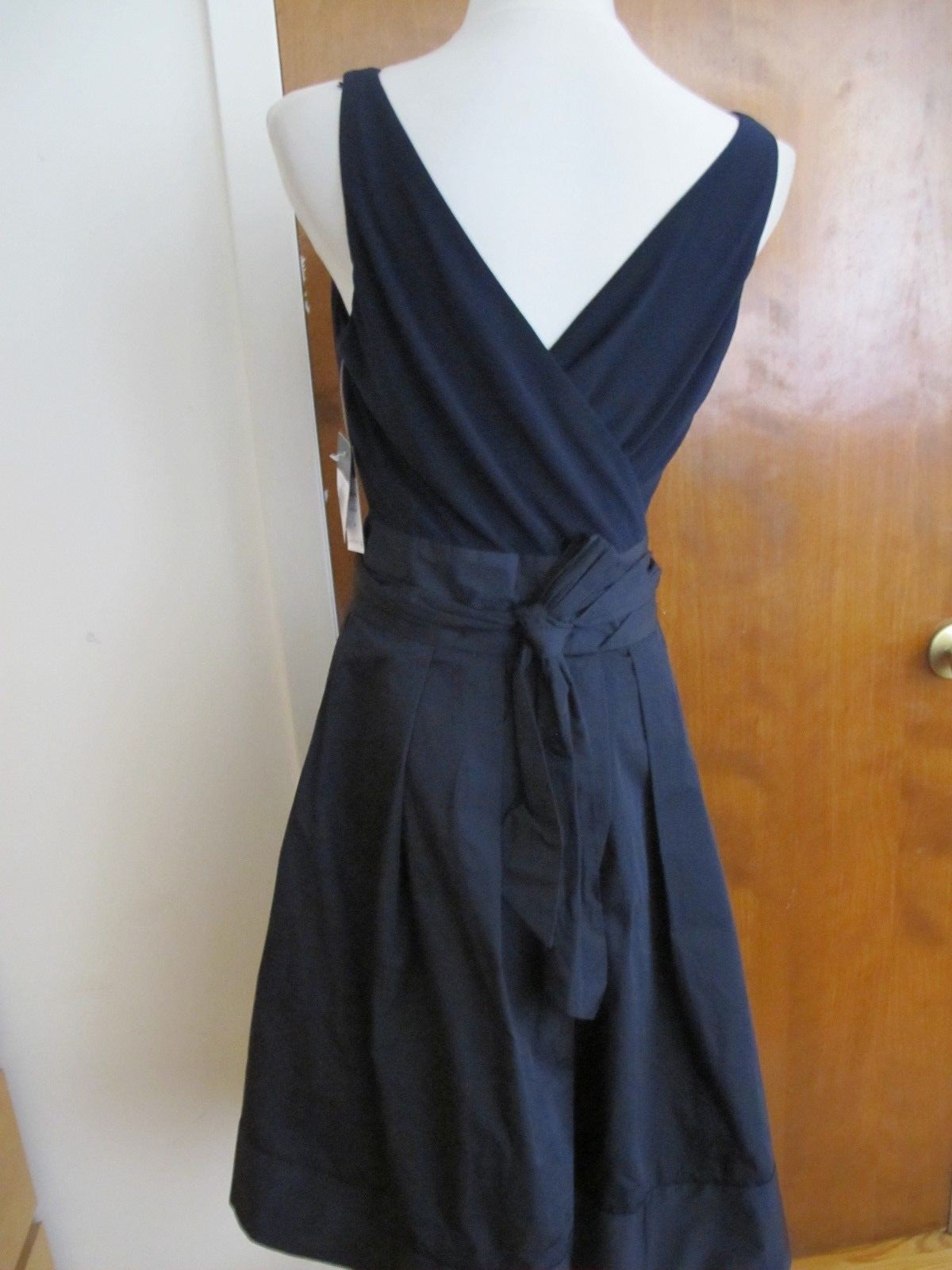 Lauren Ralph Lauren women’s navy pleated skirt detailed dress size 14 NWT
