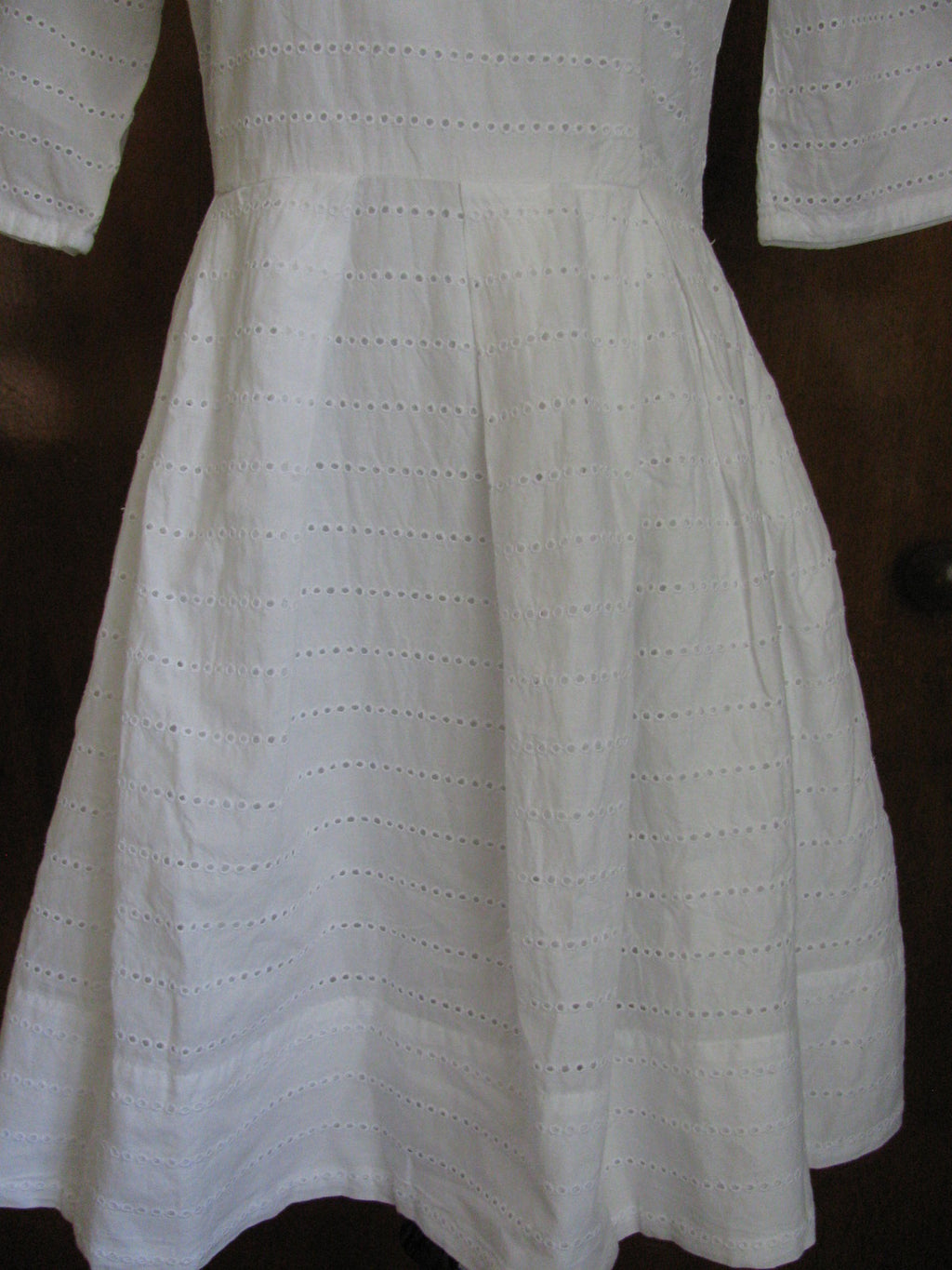 Gap women's white pleated cotton summer dress New