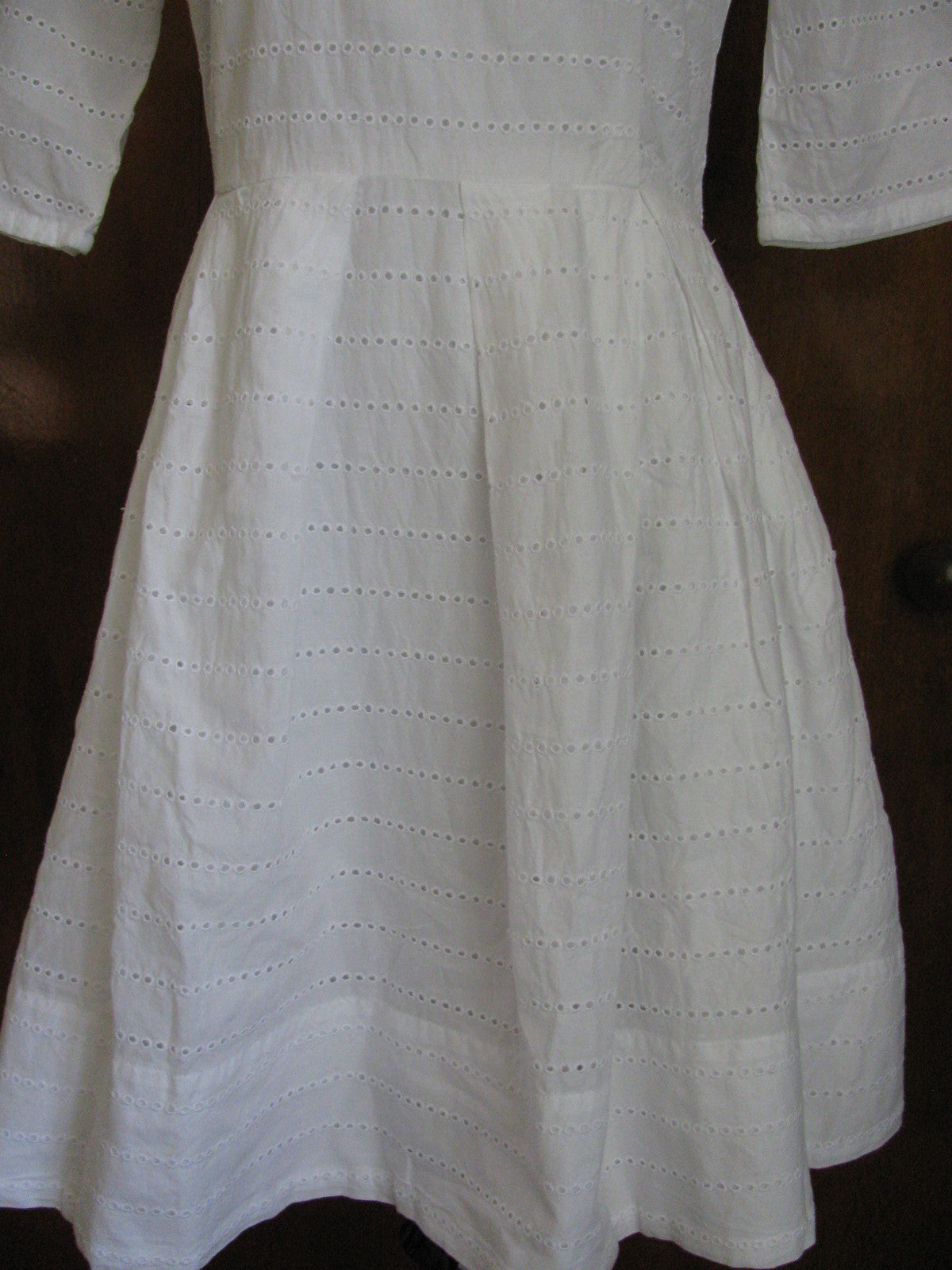Gap women's white pleated cotton summer dress New