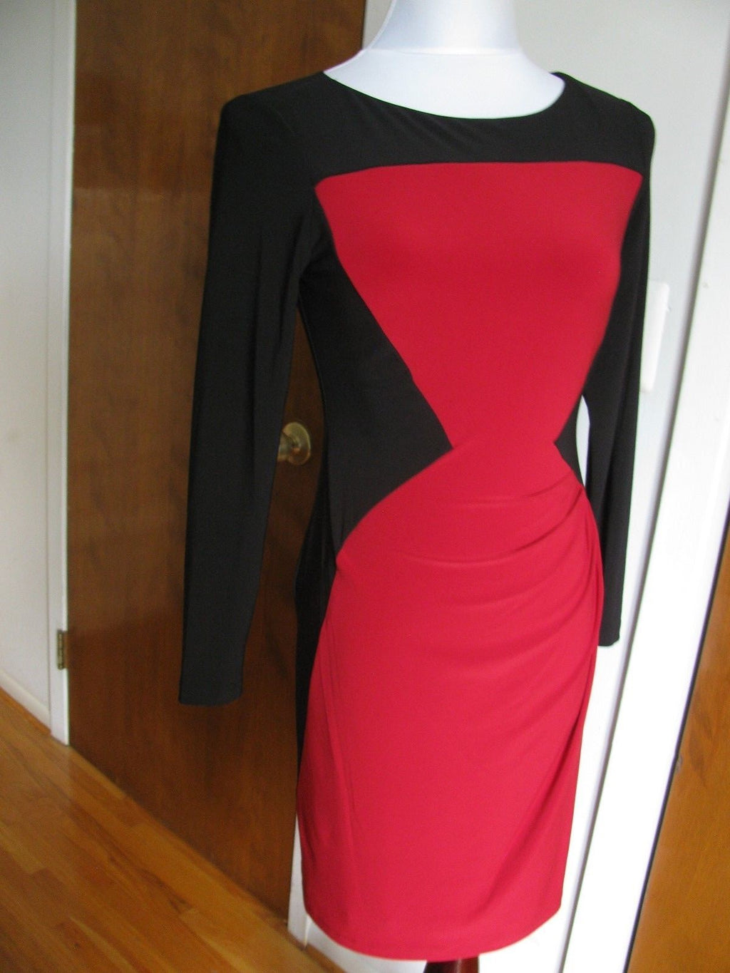Ralph Lauren women's black red detailed dress New