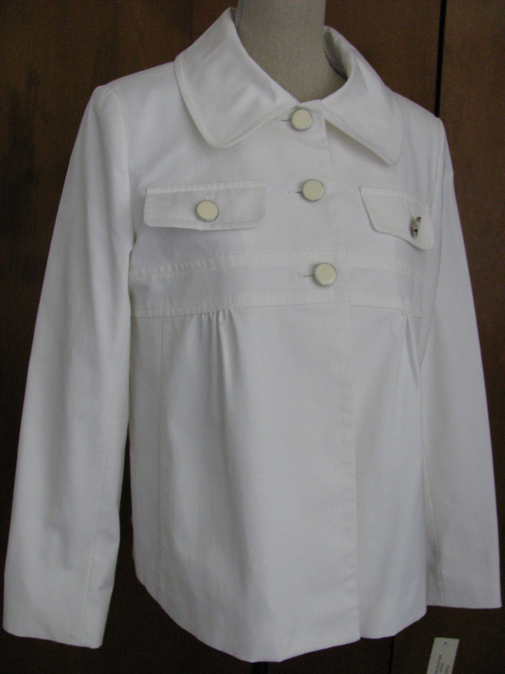 Fashionista women's designed white lined blazer size Large  $264 NWT  