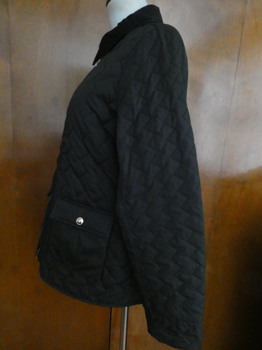 Tommy Hilfiger Quilted Zip-Up Jacket Black Size Large