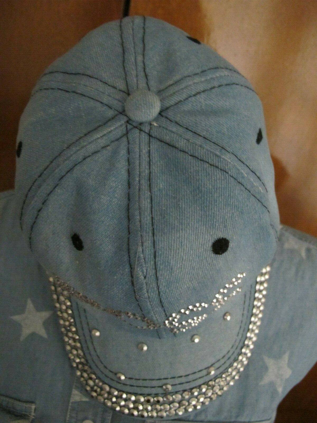 Marbella & Ashford women’s blue jeans hat one size 