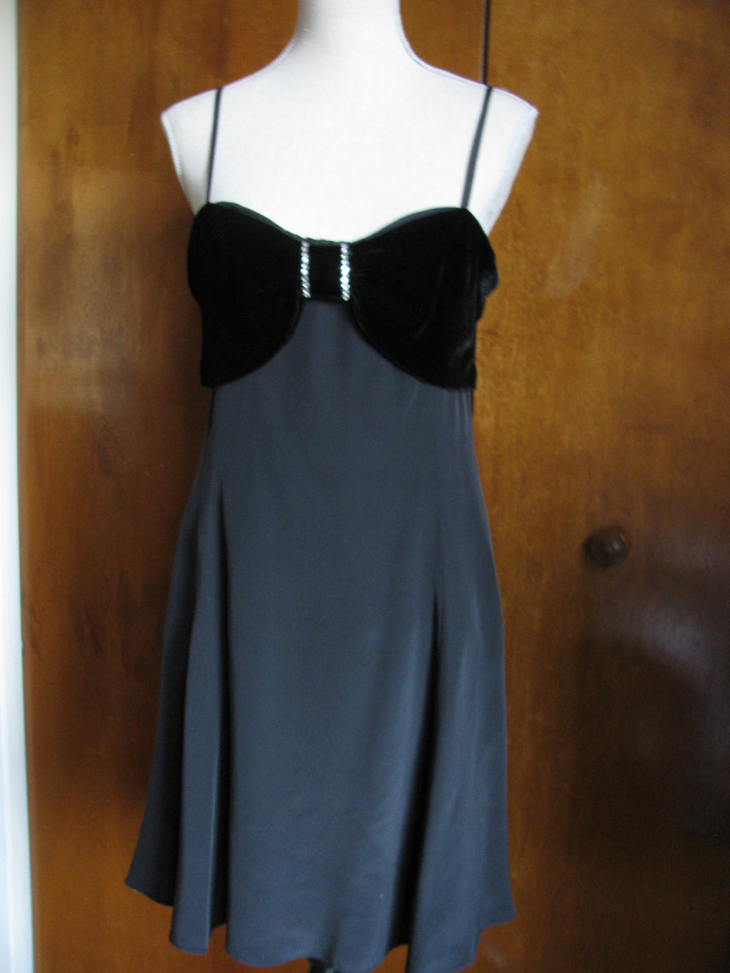 Juicy Couture Women Black Silk And Velvet Dress Fetherstons Collectin New Size M