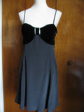 Juicy Couture Women Black Silk And Velvet Dress Fetherstons Collectin New Size M