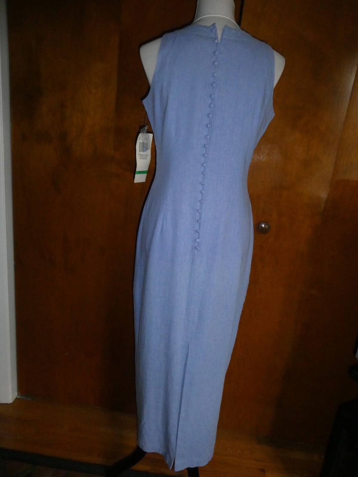 Ultra Dress New York  Lilac Linen Blend Embroidered Floral Maxi Dress Lined 10