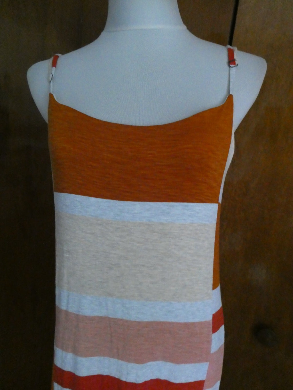 Anthropologie Dolan Multicolor long Lined Spagetti Straps Dress Size Large