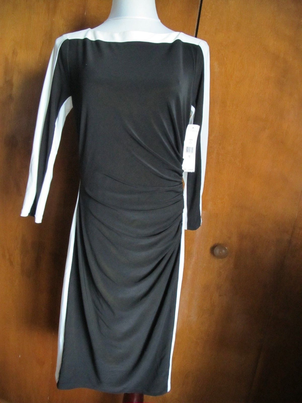 Ralph Lauren's women’s black white lined stylish NWT dress size 12