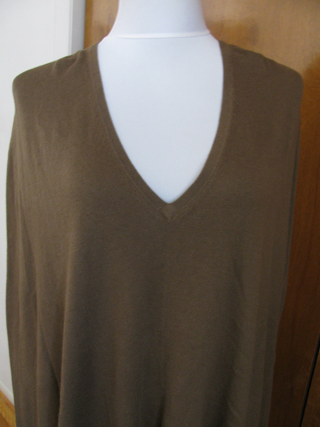 Michael Kors Women’s Brown duffle V-Neck Poncho L/XL 