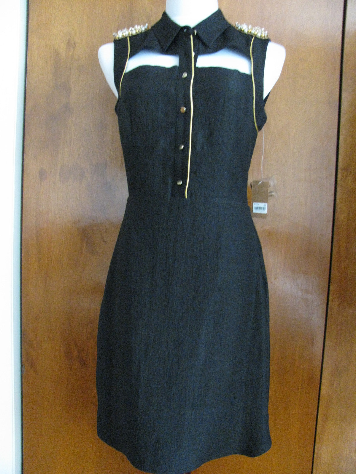 Rachel Roy Women’s Black Evening Beaded Cutout Dress Size 6 NWT