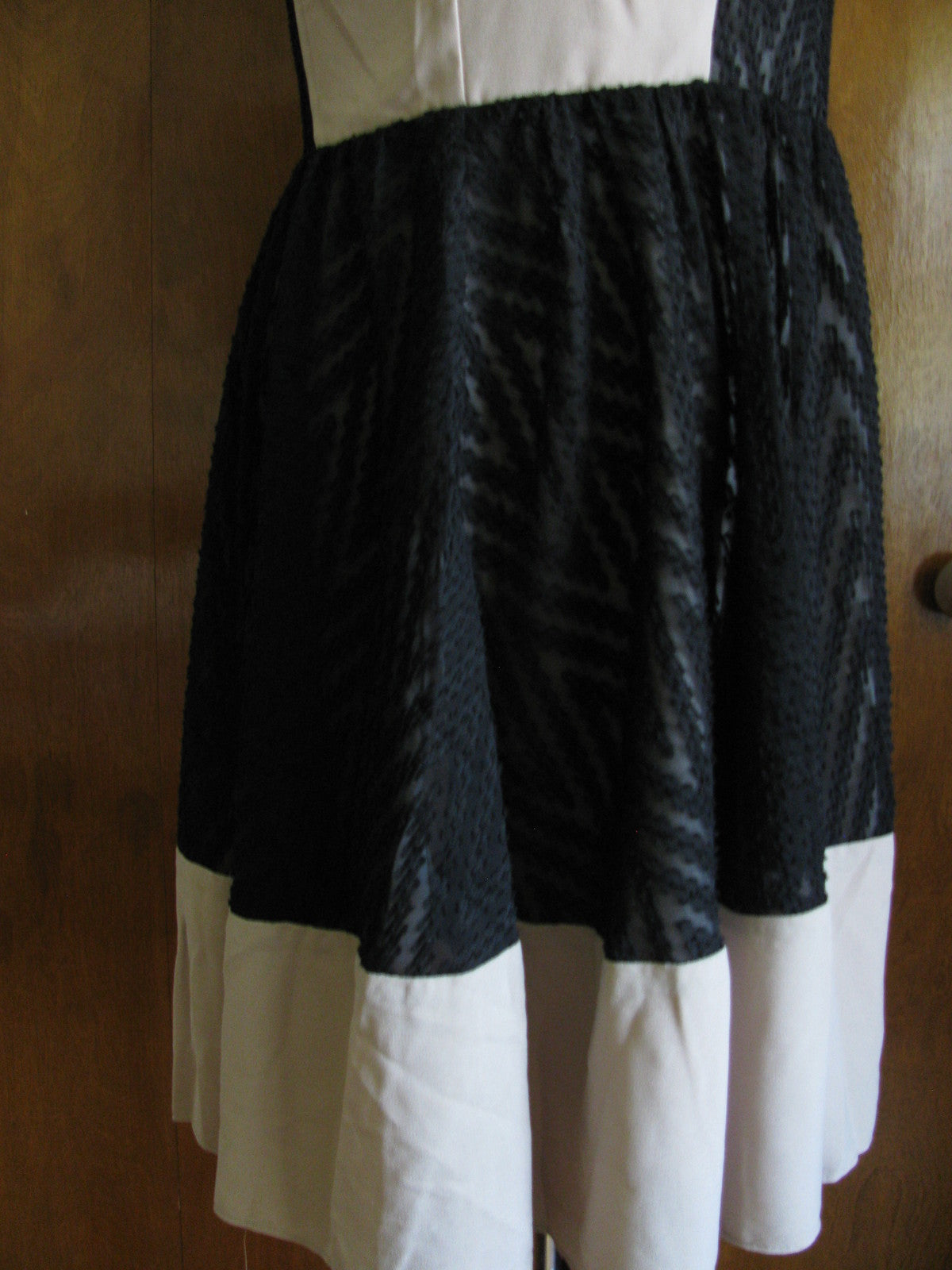 Rachel Roy women's black white mesh lined foxy lady dress size 8 New