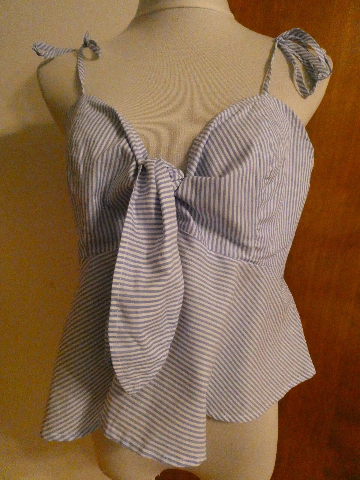 Anthropologie Maeve Women’s Cotton Blue Motif Top Tank Size 12