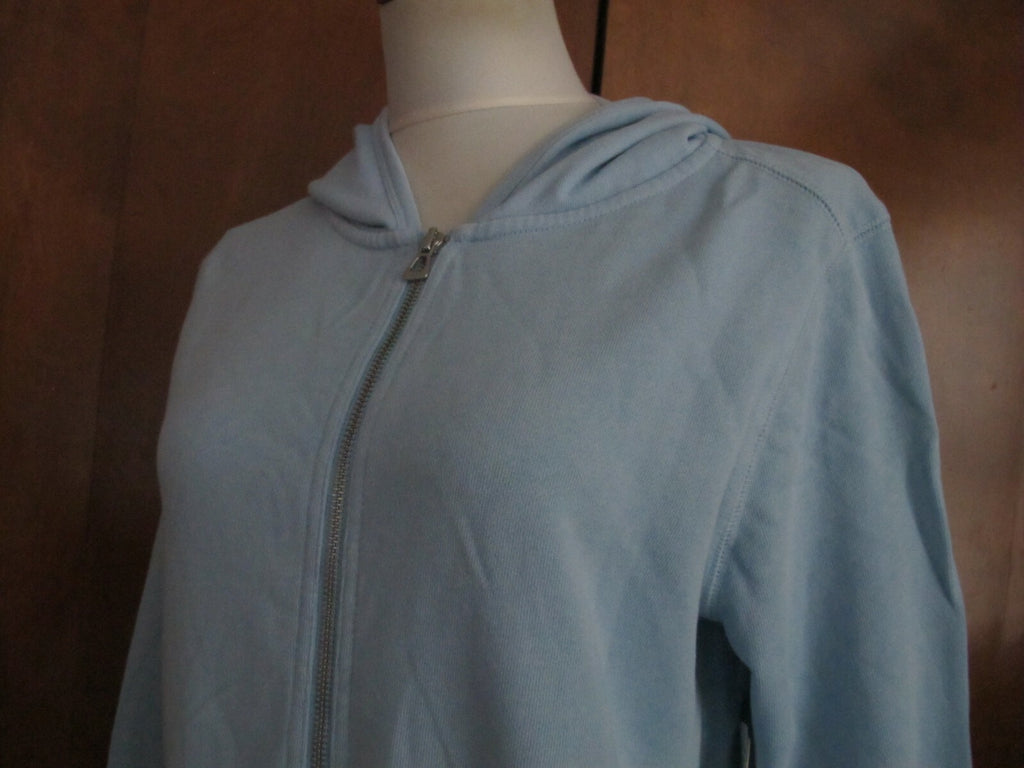 Gap Women's Light Blue Cotton Blend Hooded Pullover Sweater Large