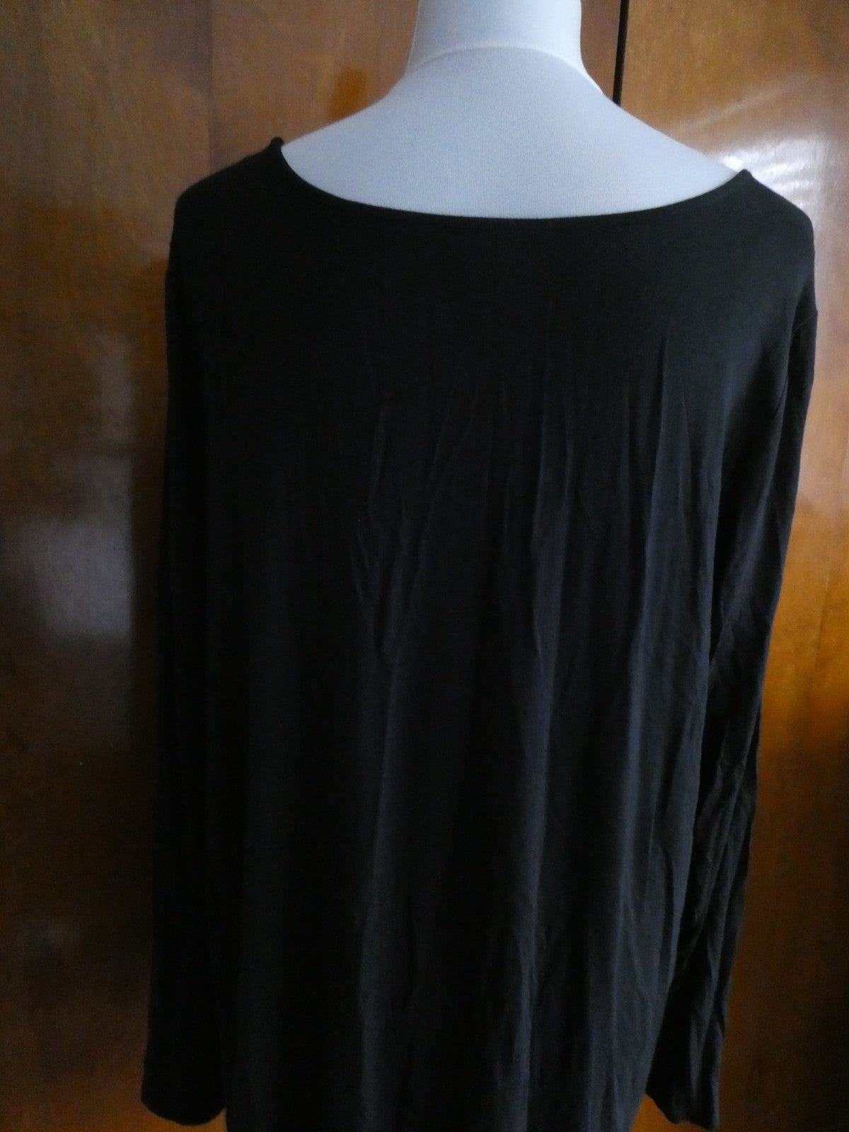Old Navy Women’s Asymmetric Black Viscose Long Sleeves Tunic Top Size Xlarge