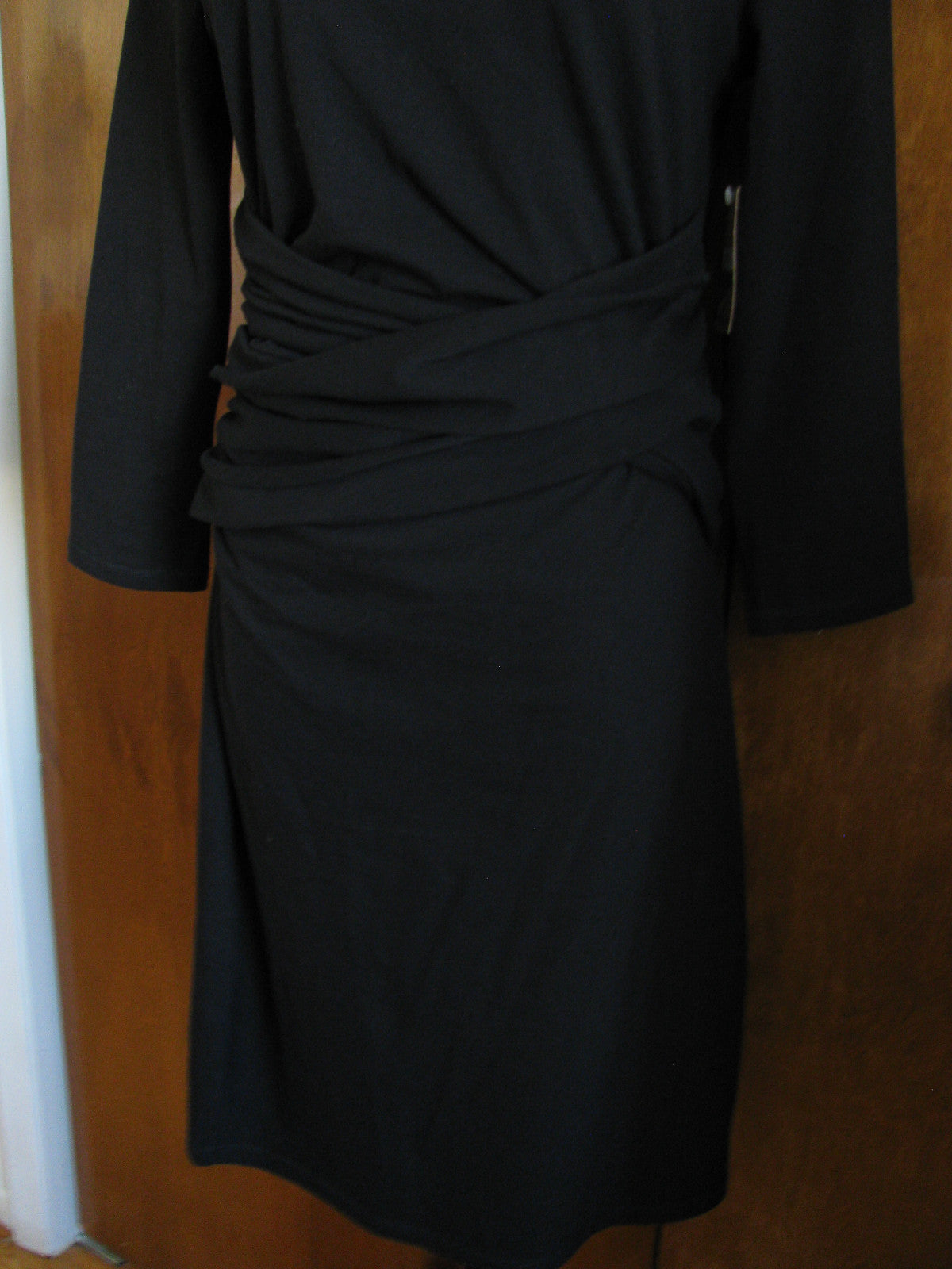 Rachel Roy Women’s Black Cotton Gathered Dress 