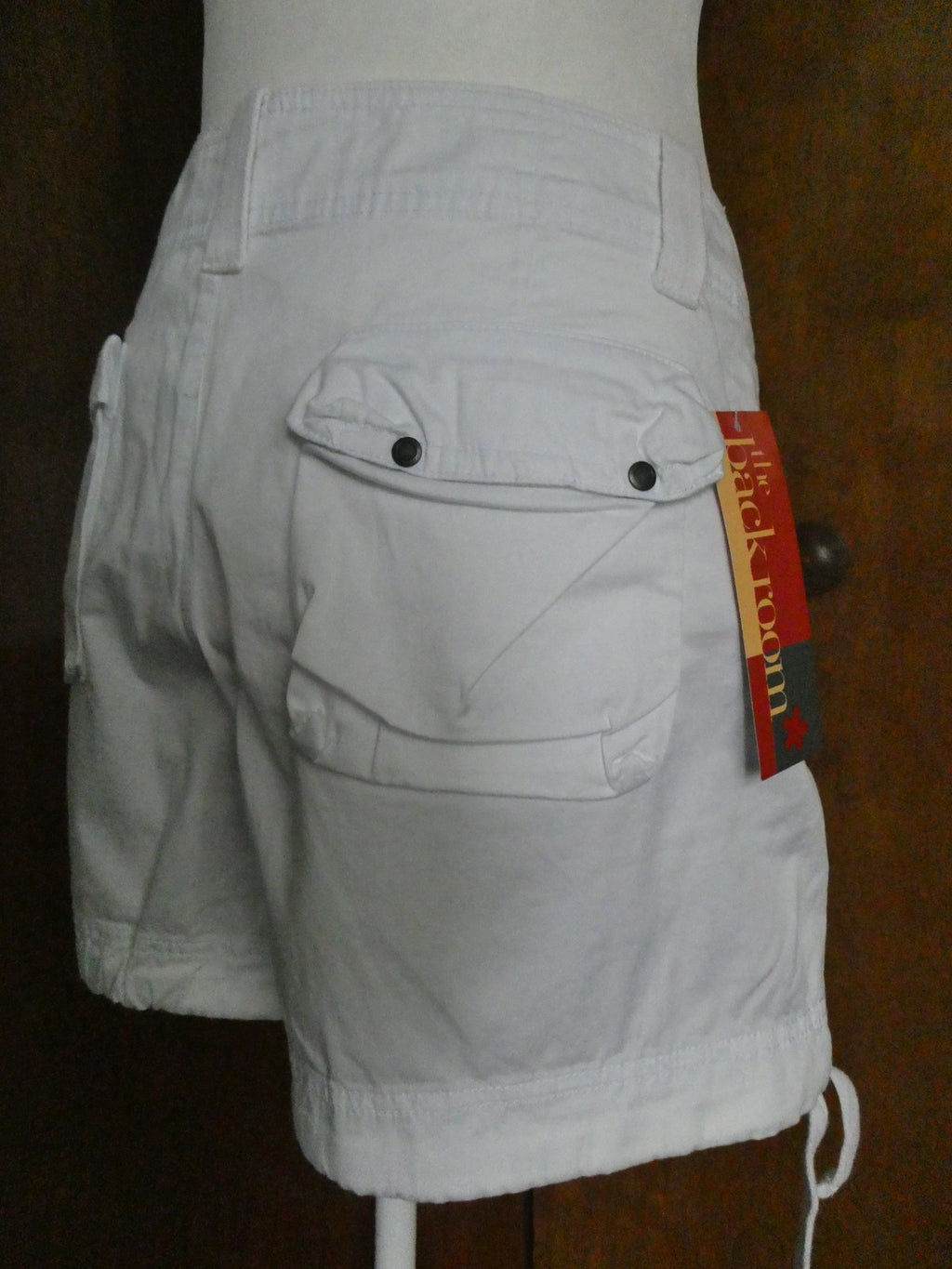 United Colors of Benetton Women White Cargo Shorts EU 46 Cotton Stretch US 10/12