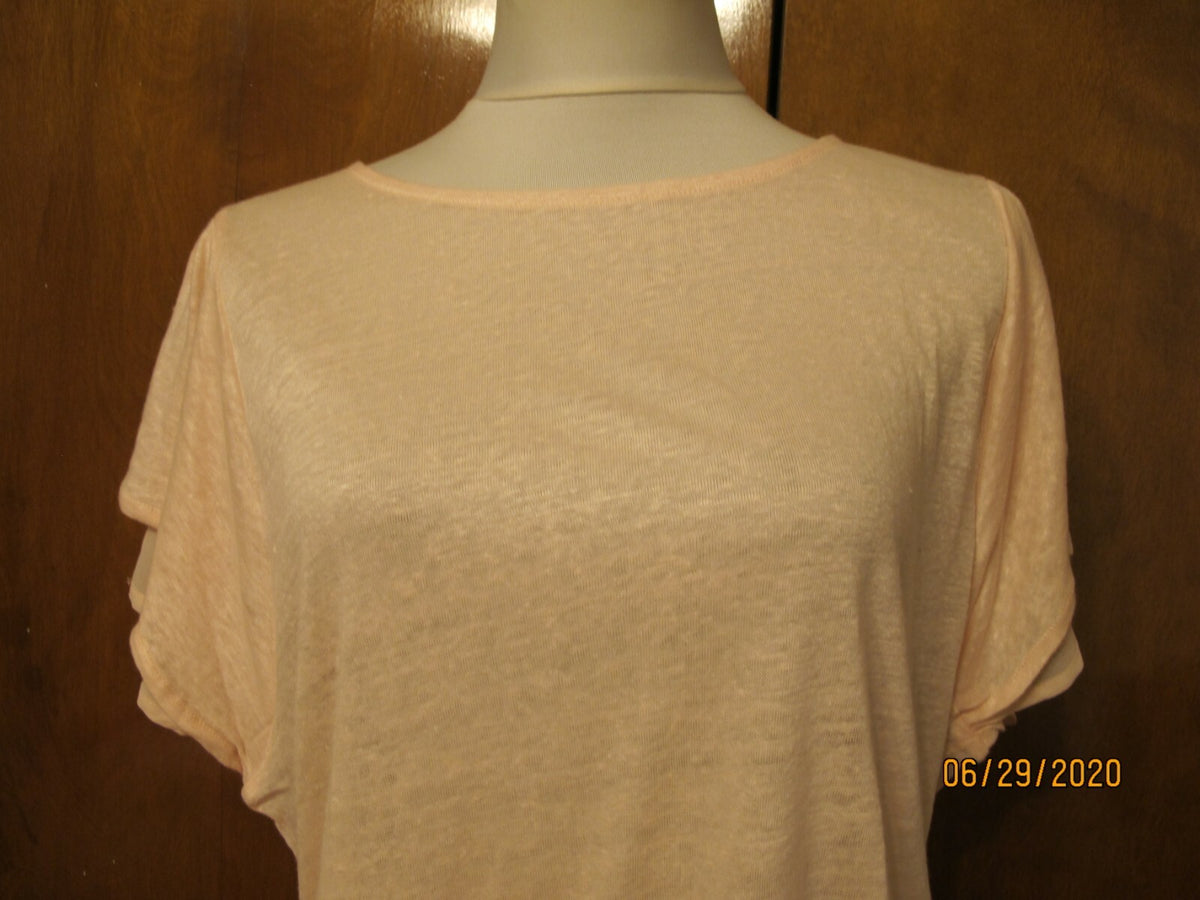Anthropologie Eri +Ali Women's Rose Ruffled Linen Top