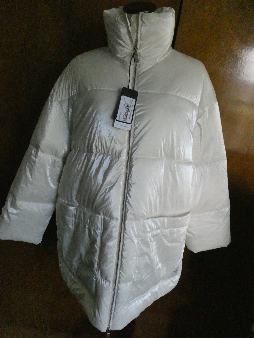 Armani Exchange Women's White Winter Caban Coat Large SKU#6LYK25-YN3HZ-1130