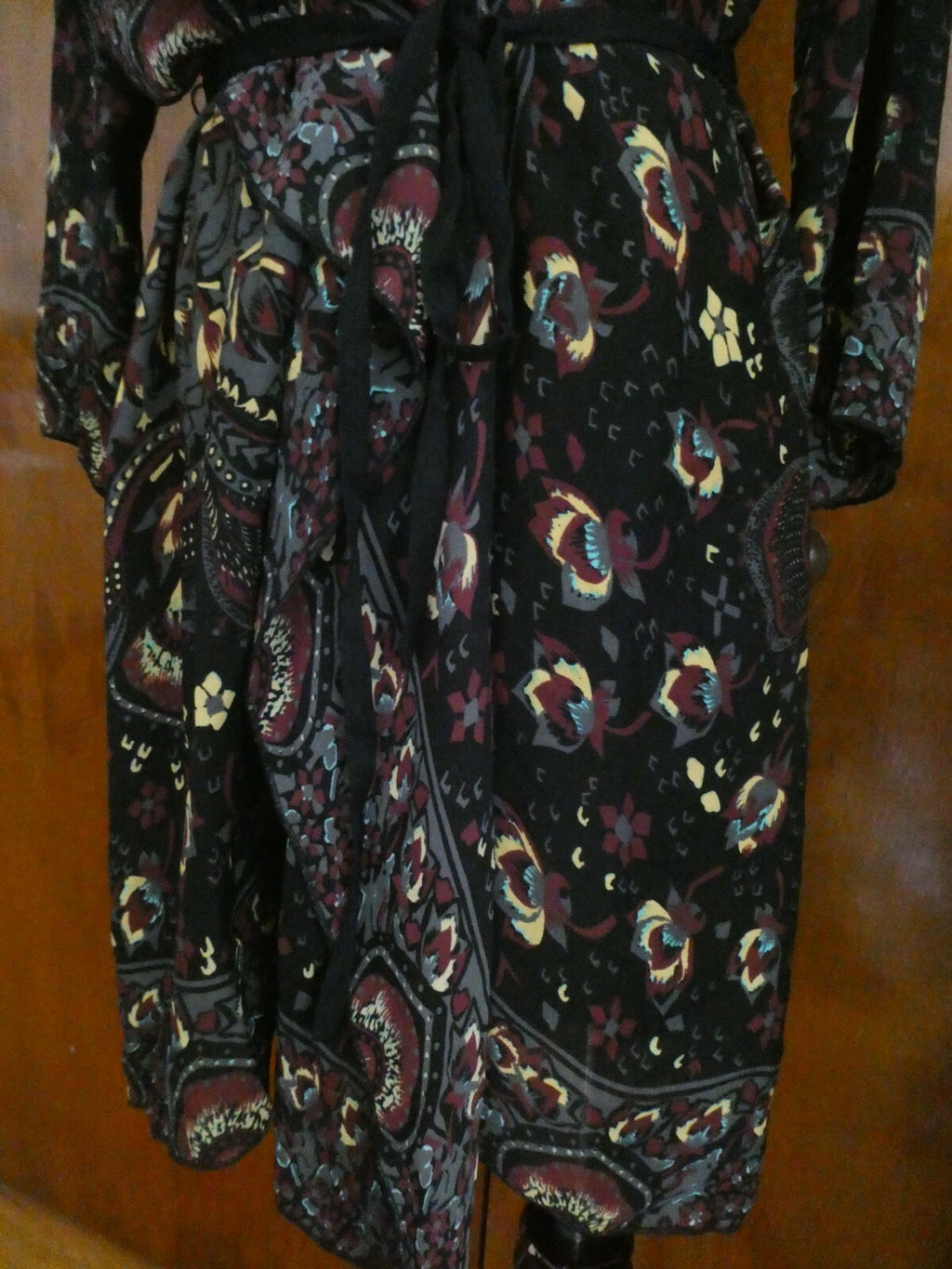 Rachel Roy women’s multicolor material belted scarf dress Size Small