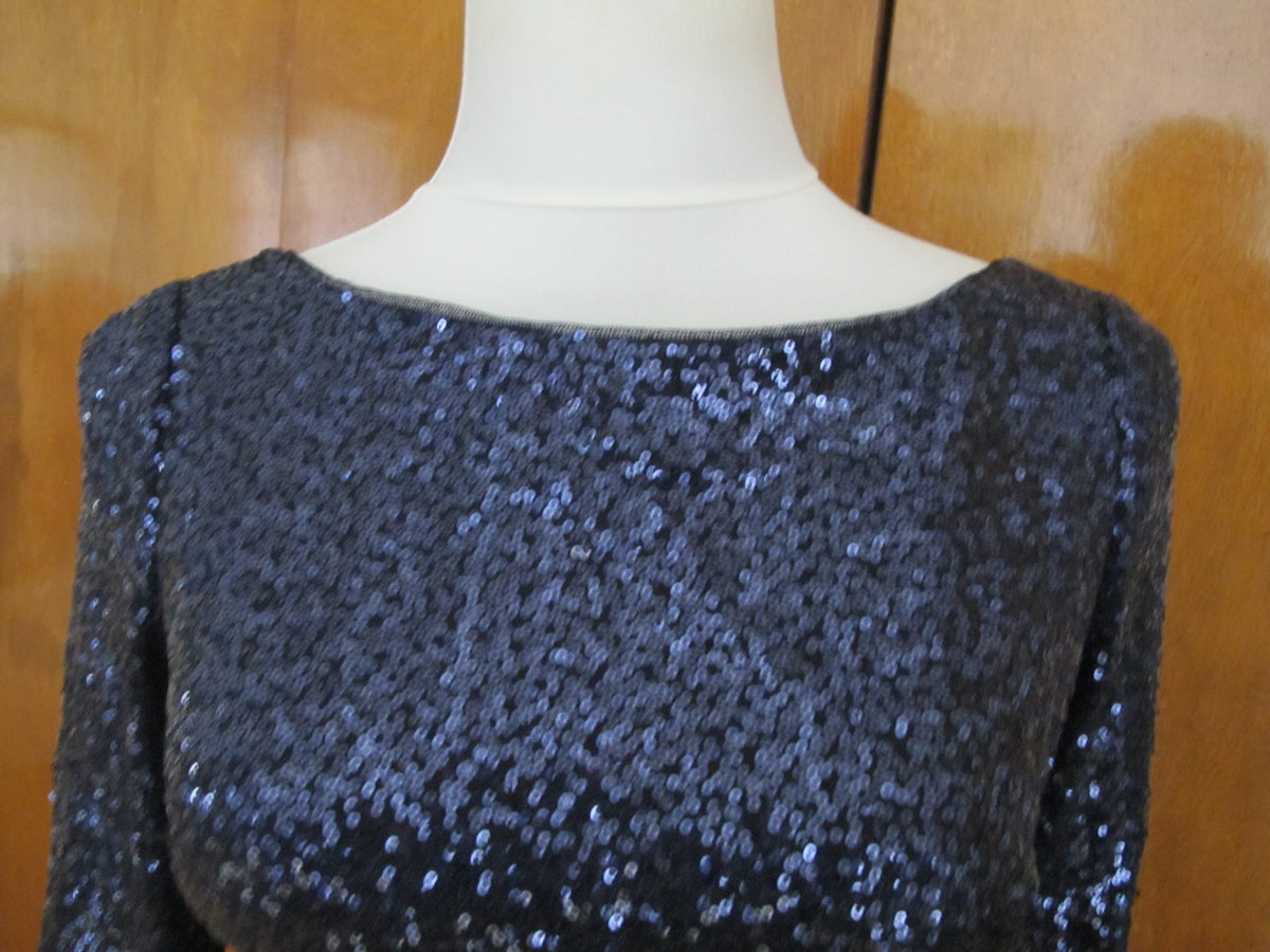 Ralph Lauren women's navy sequin sparked evening dress