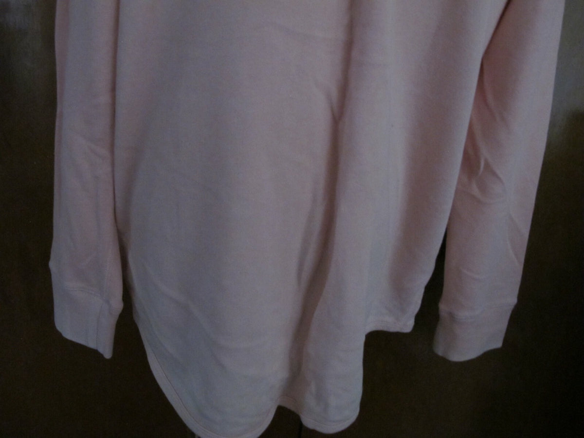 Gap Women's Light Pink Cotton Blend Hooded Pullover Sweater Large