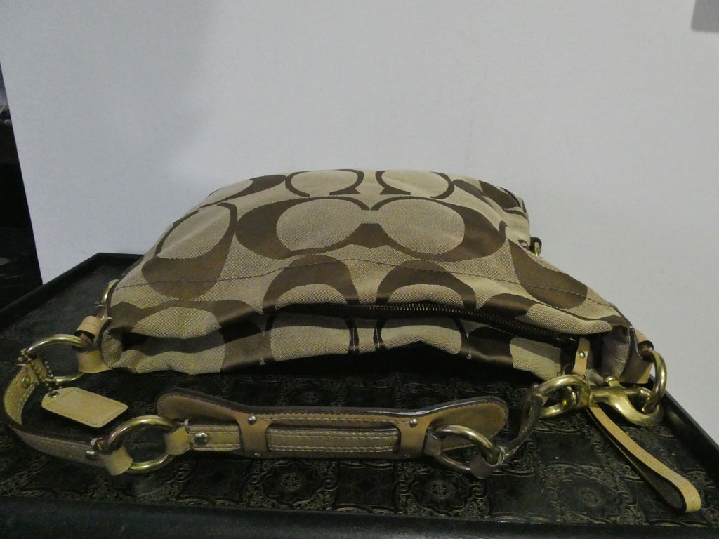 Vintage Coach Authentic Handbag/Purse/Shoulder Bag Canvas, Leather E087312873