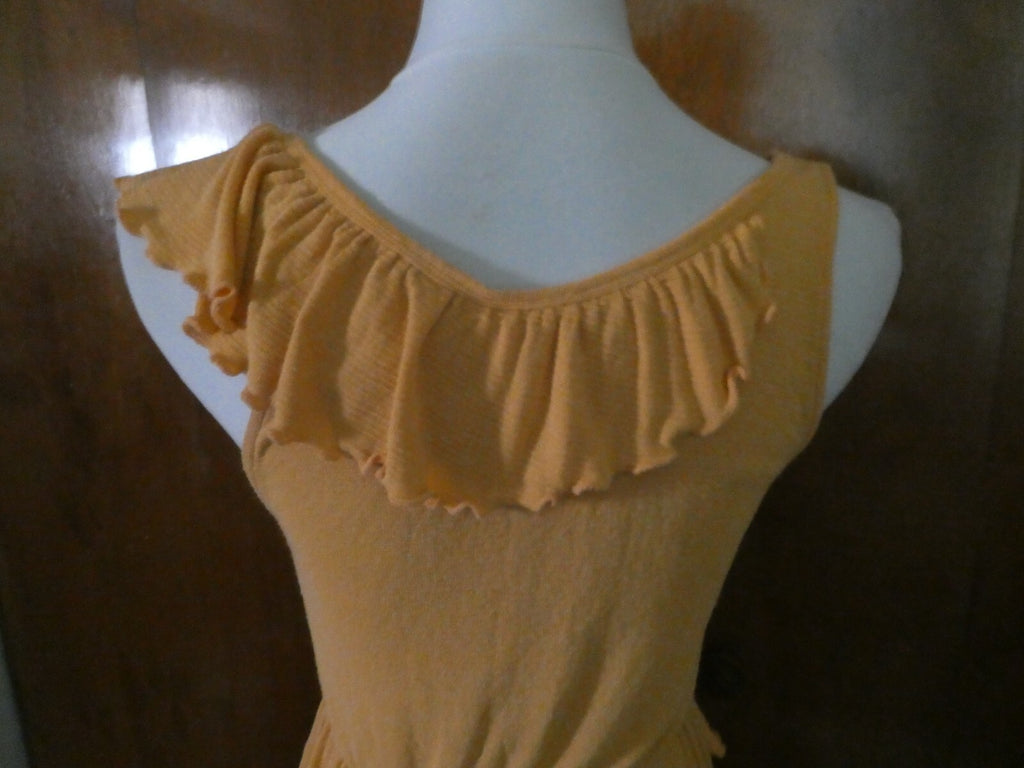 Free People women's yellow sleeveless rayon top medium 