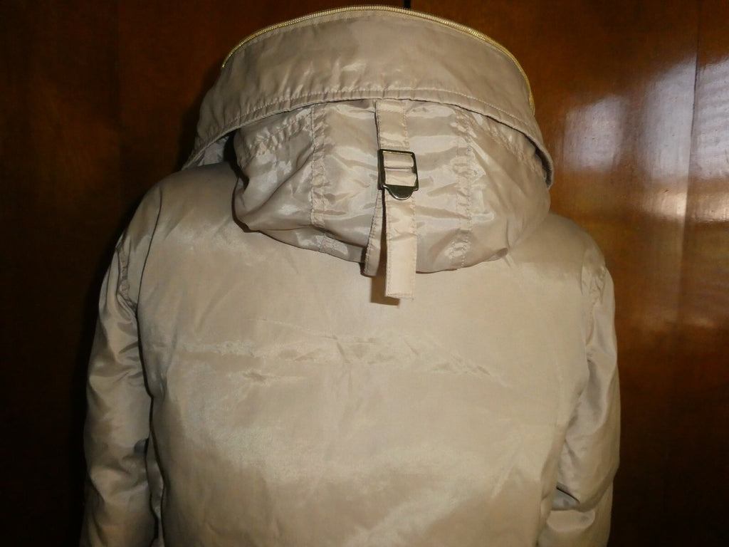 Jennifer Lopez junior girl's puffer zippered jacket coat beige size large