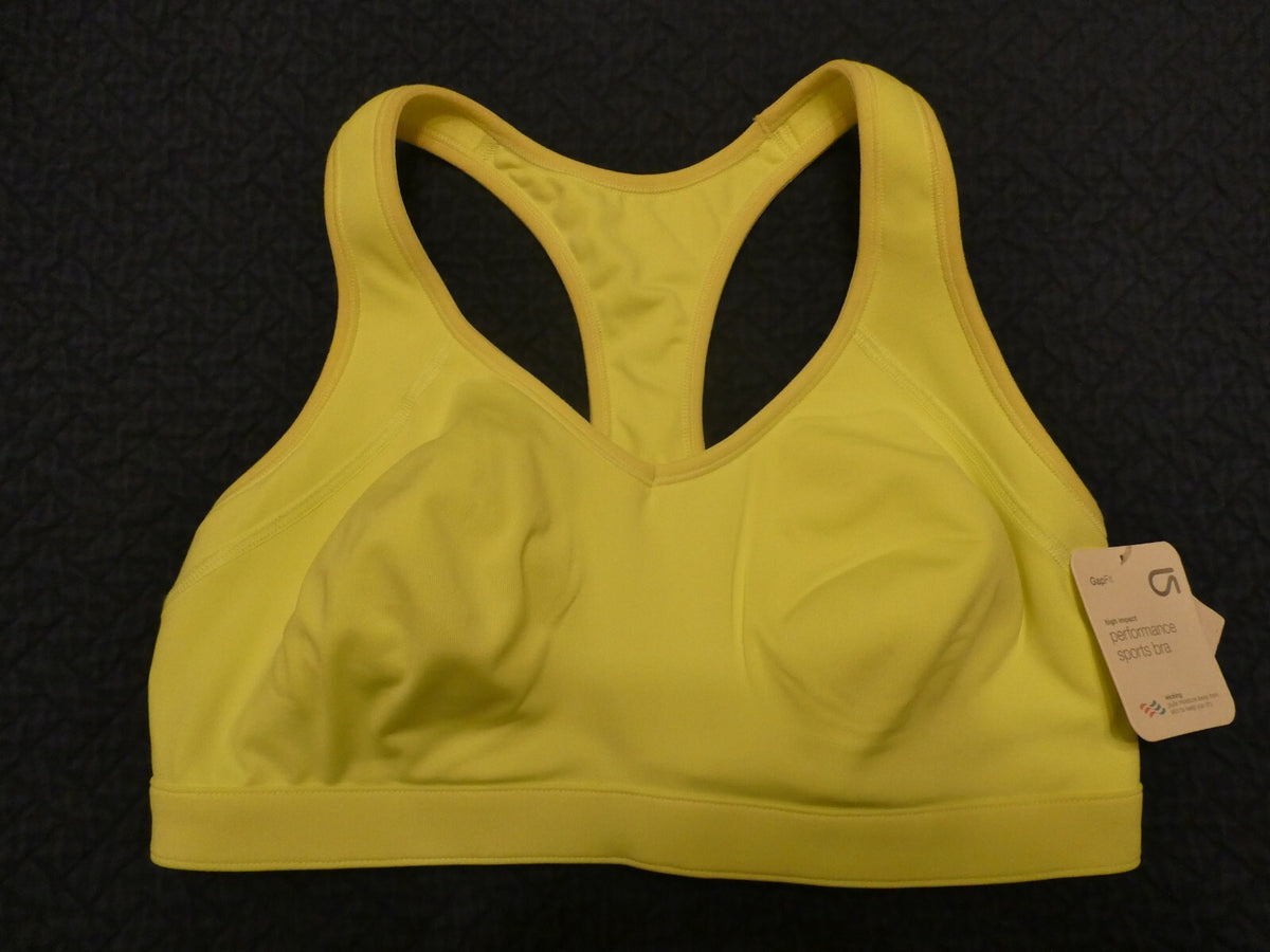 GapFit Women’s Performance High Impact Neon Sports Bra Size 38C